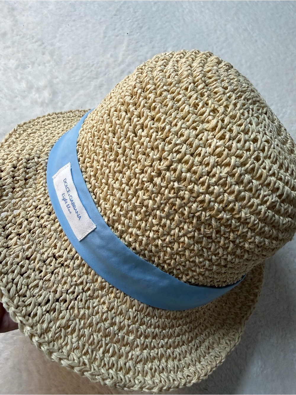Dolce & Gabana women’s Straw Sun Hat with Blue Band - Picture 5 of 13